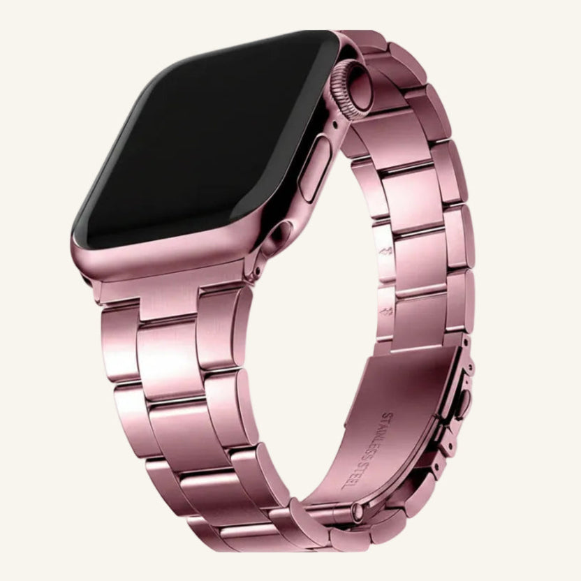 Bracelet Apple Watch acier bleu royal — Le Maillon Prestige