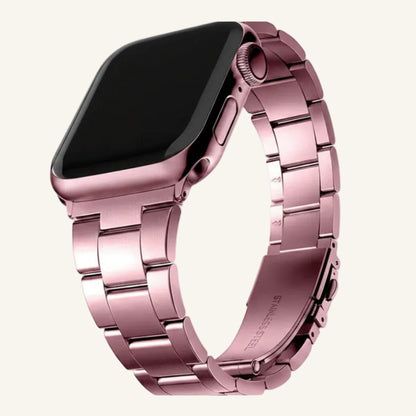 Bracelet Apple Watch acier bleu royal — Le Maillon Prestige