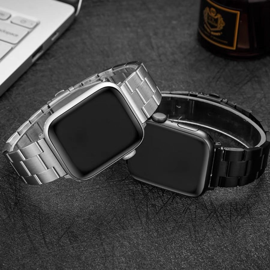 Bracelet Apple Watch acier business à maillons 3 brins, fermoir déployant