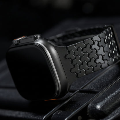 Bracelet Apple Watch acier gris titane à fermoir magnétique