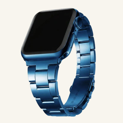 Bracelet Apple Watch acier à maillons compatible Series, SE et Ultra