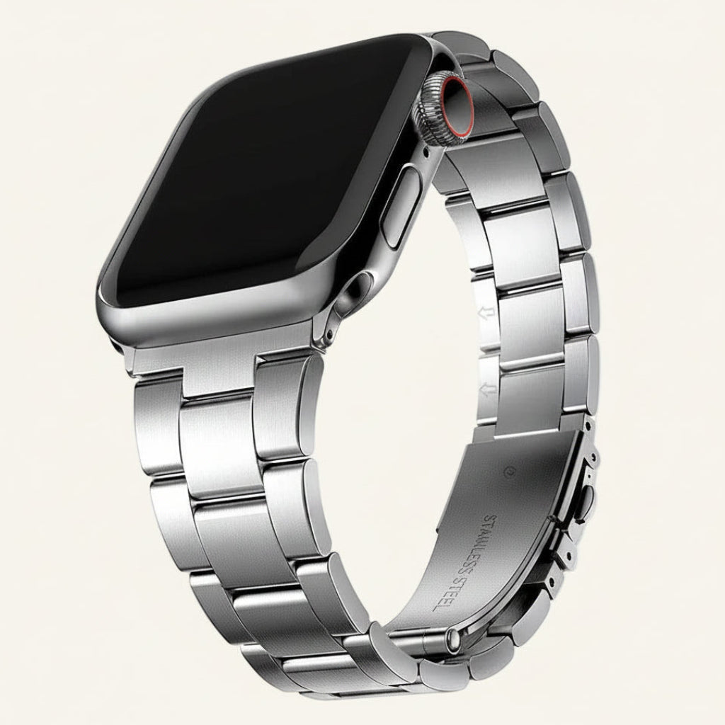 Bracelet Apple Watch acier inoxydable à maillons — Le Maillon Prestige