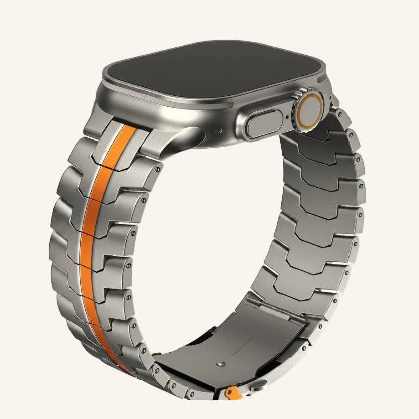 Bracelet Apple Watch argent à maillons — vue détaillée