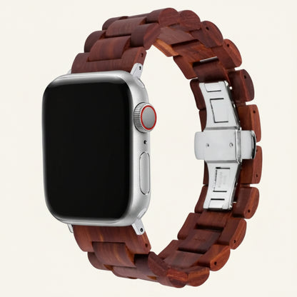 Bracelet Apple Watch bois massif maillons — Le Boisé