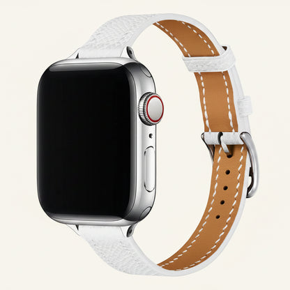 Bracelet Apple Watch cuir double tour noir femme