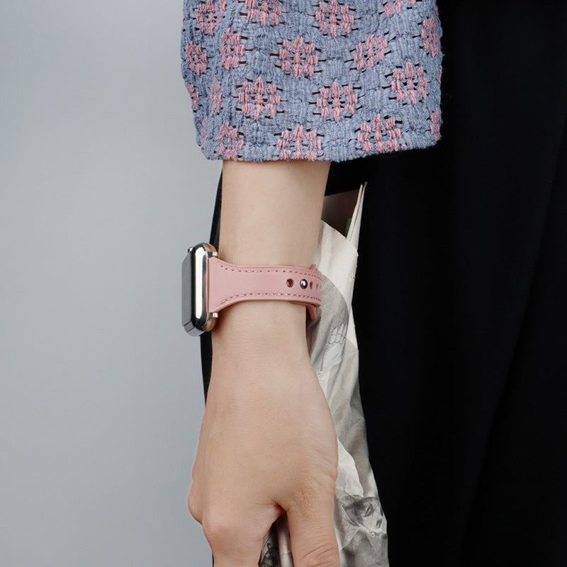 Boucle papillon dissimulée du bracelet Apple Watch cuir fin