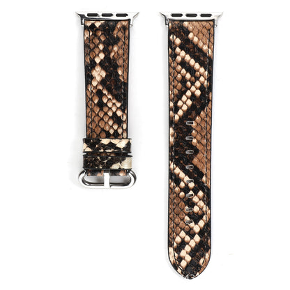 Boucle déployante du bracelet Apple Watch cuir motif serpent