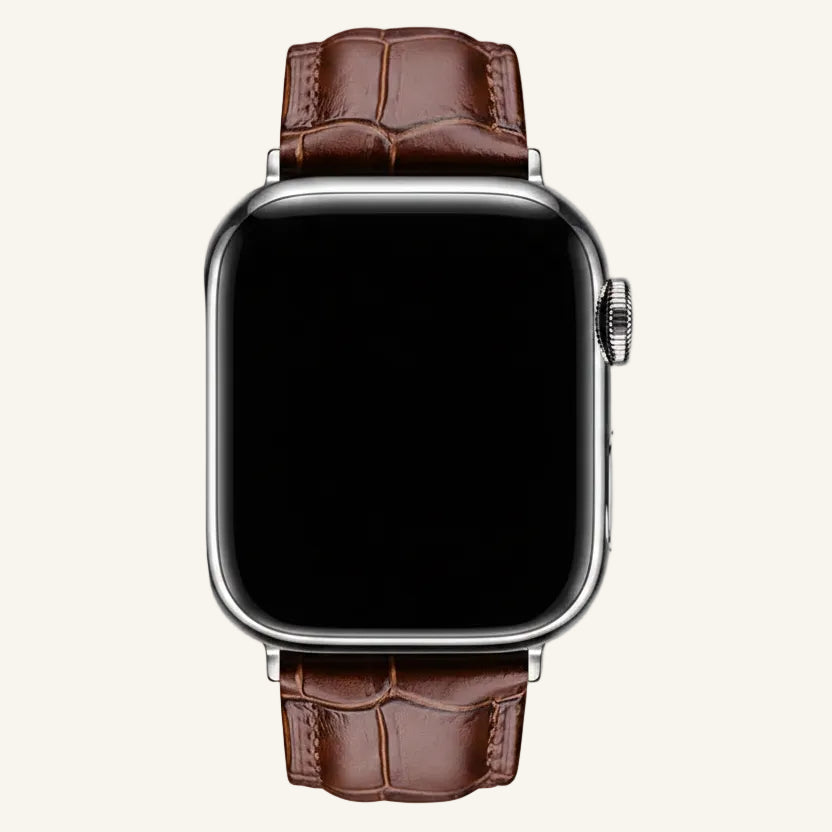 Bracelet Apple Watch cuir noir boucle à ardillon