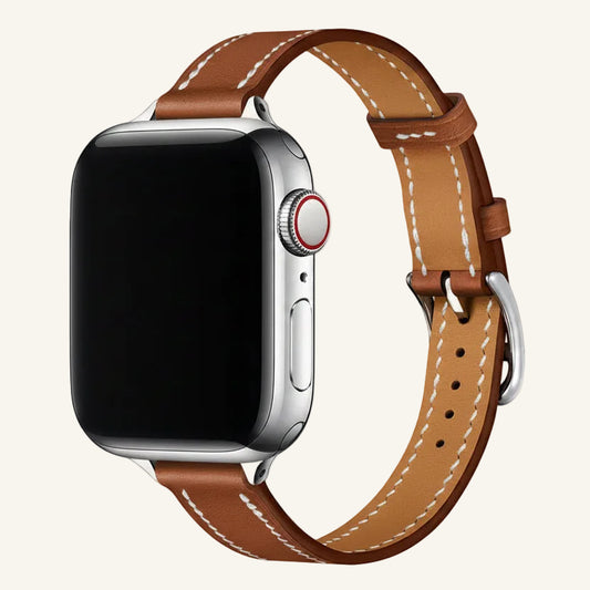 Bracelet Apple Watch cuir véritable simple ou double tour bohème