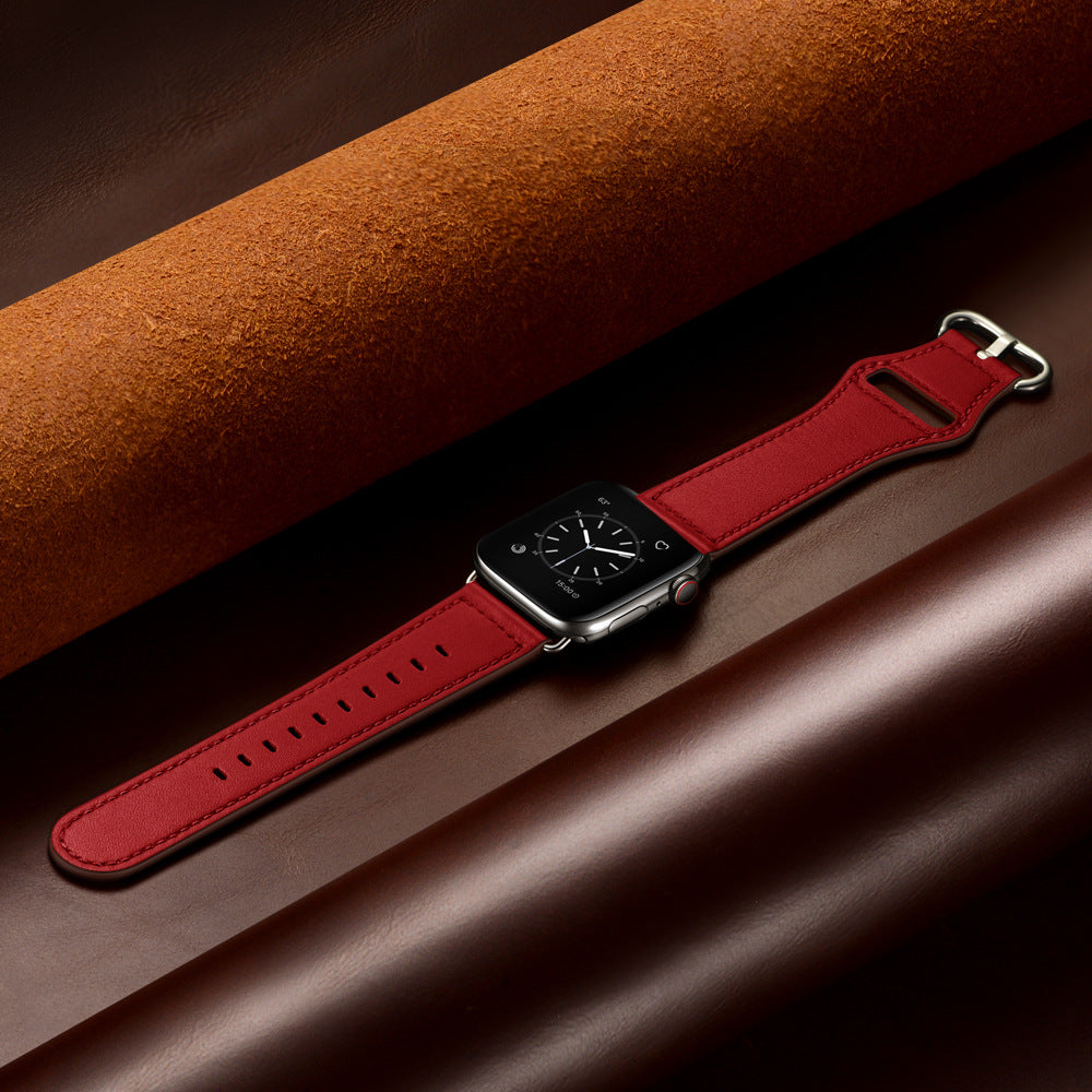 Bracelet Apple Watch cuir de veau heritage homme — Le Cavalier