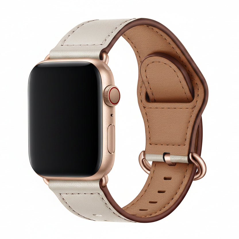 Bracelet Apple Watch cuir de veau heritage compatible Series SE et Ultra