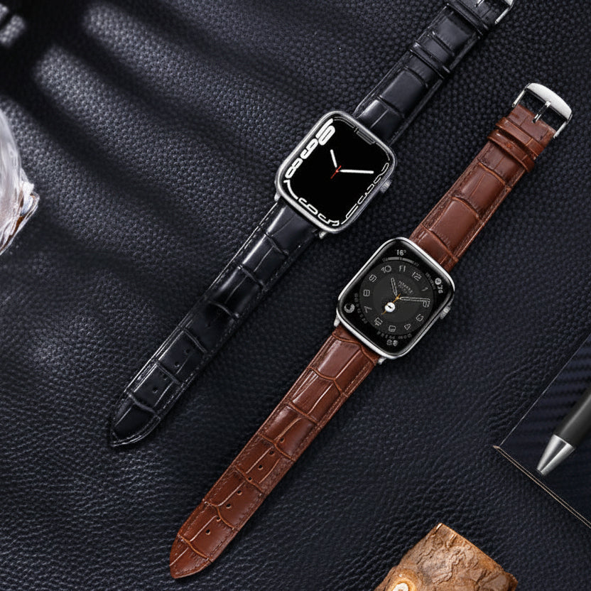 Bracelet Apple Watch cuir véritable — L'Authentique