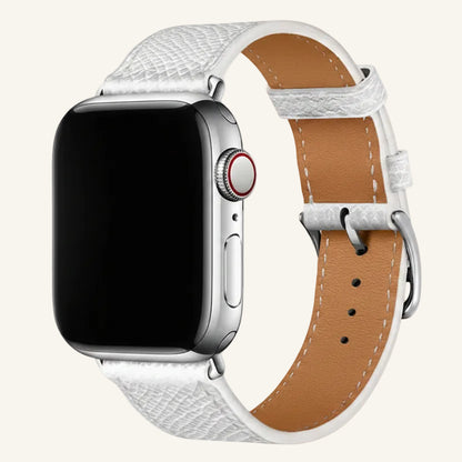 Bracelet Apple Watch cuir véritable single tour vert nuit