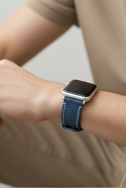 Bracelet Apple Watch denim jean bleu — L'Indigo