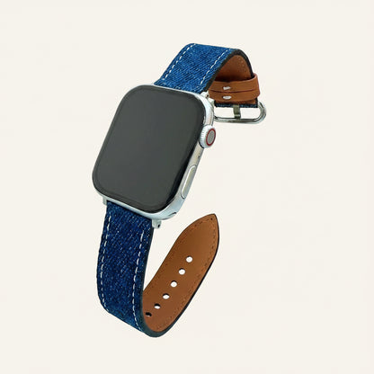 Connecteur Apple Watch du bracelet denim jean