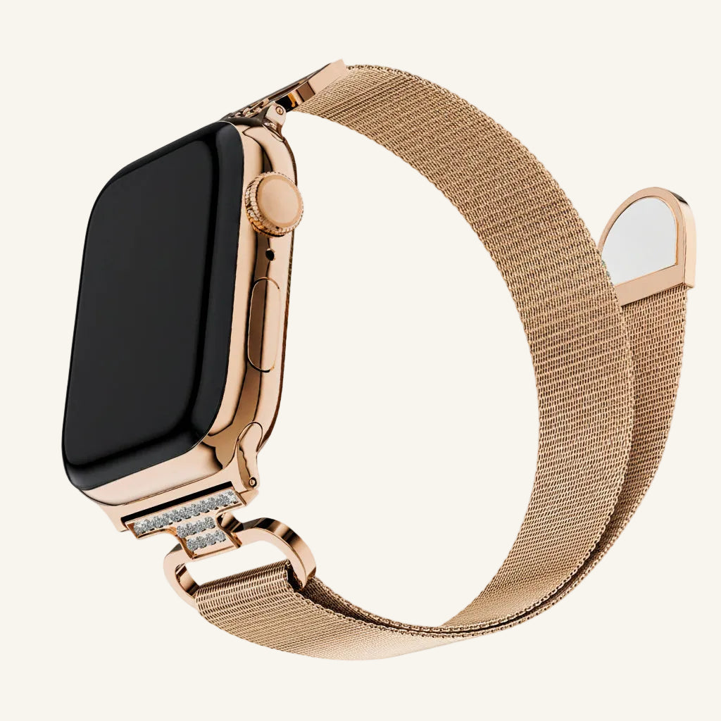 Bracelet Apple Watch femme — coloris argent, or, rose et or rose