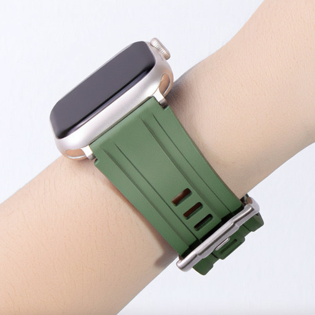 Bracelet Apple Watch FKM fluoré noir sport