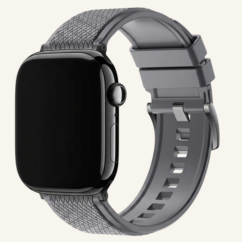 Bracelet Apple Watch FKM fluoré rouge