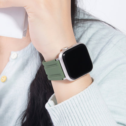 Bracelet Apple Watch FKM fluoré vert épicéa