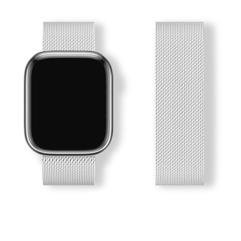Bracelet Apple Watch maille milanaise argent — La Milanaise Iconique