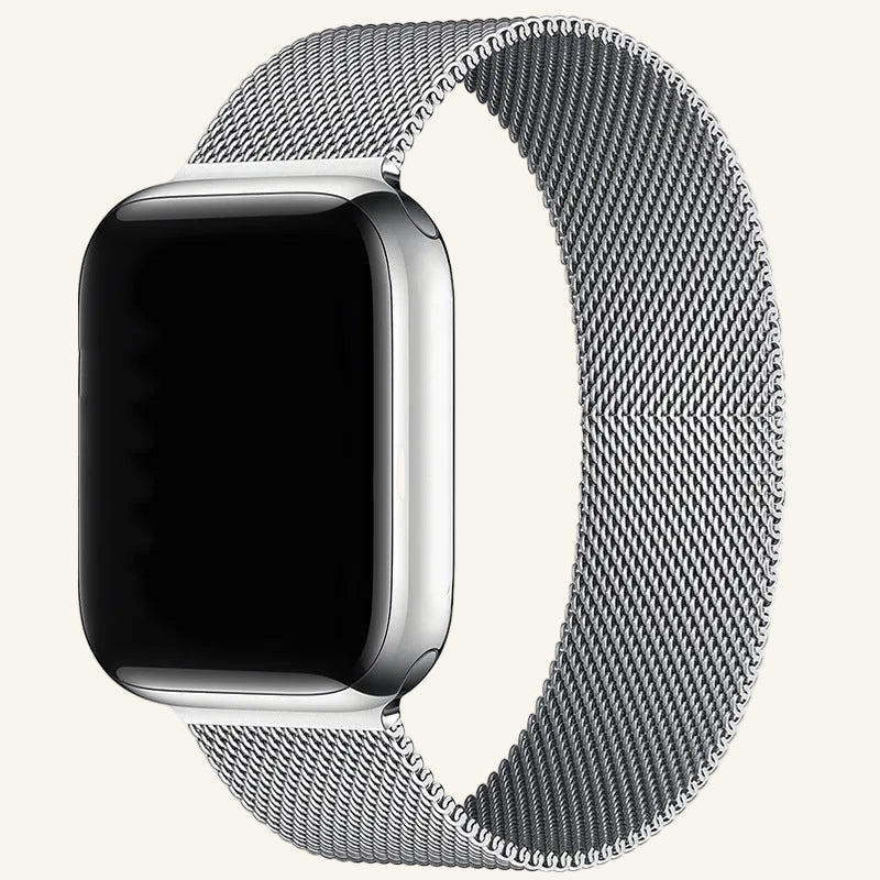 Bracelet Apple Watch maille milanaise bleu et vert colorés