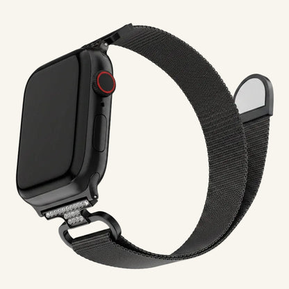 Bracelet Apple Watch maille milanaise strass femme — La Milanaise Cristal
