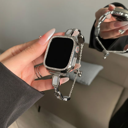Bracelet Apple Watch métal & strass détail maillons