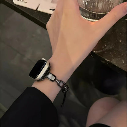 Bracelet Apple Watch métal noir élégant