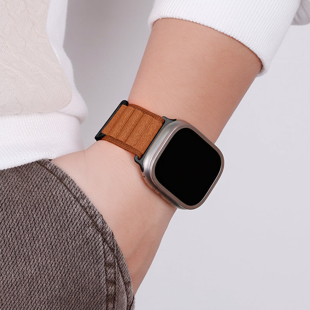 Bracelet Apple Watch nylon style alpin boucle en C — Le Sommet