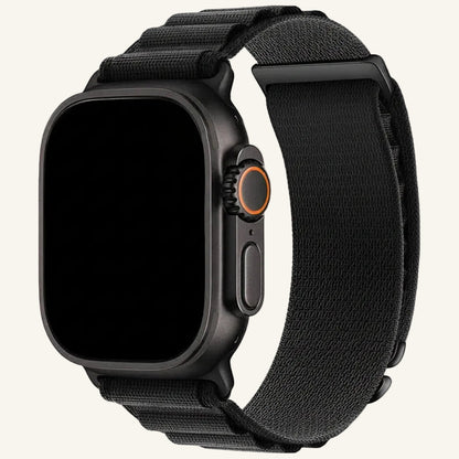 Bracelet Apple Watch nylon alpin couleur blé boucle titane