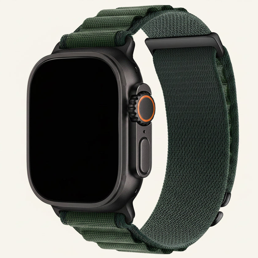 Boucle en C deux sections du bracelet Apple Watch nylon alpin