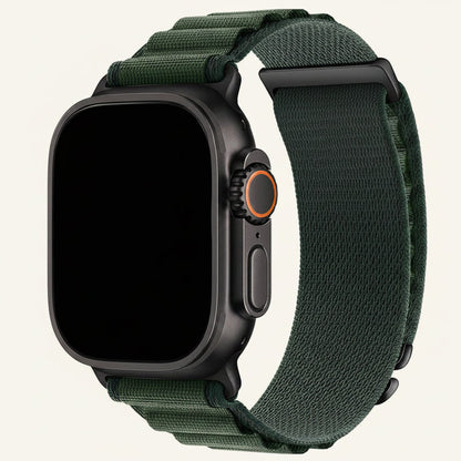 Boucle en C deux sections du bracelet Apple Watch nylon alpin