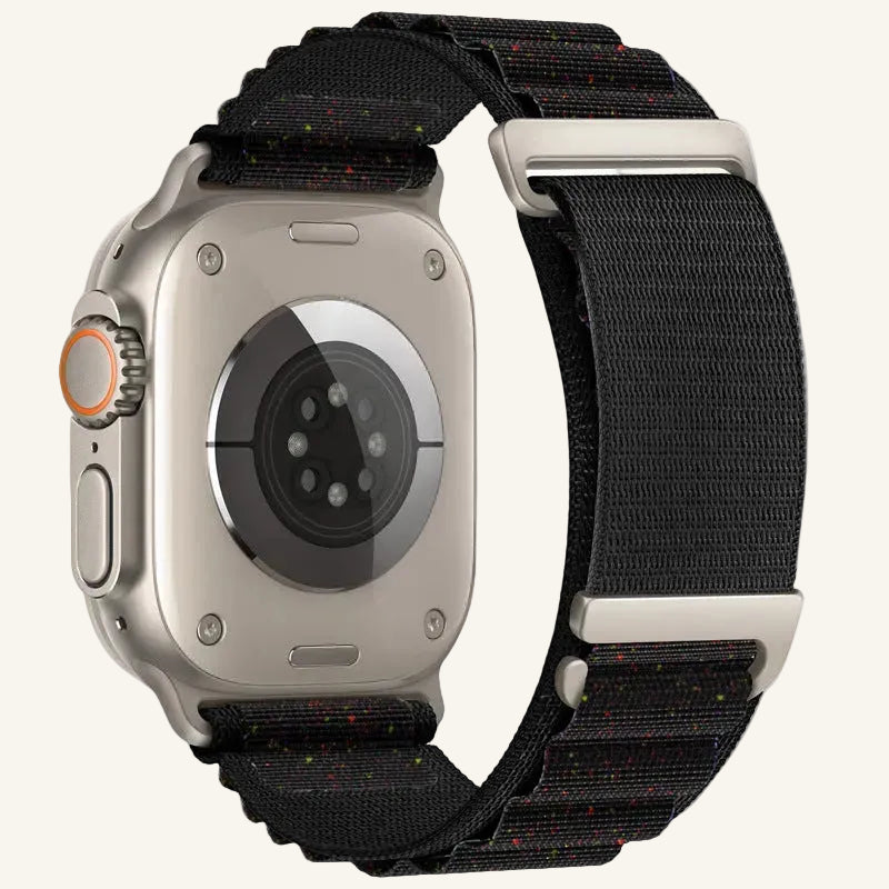 Bracelet Apple Watch nylon alpin détail tissage