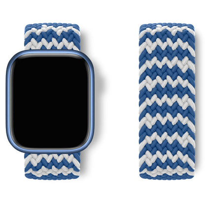 Bracelet Apple Watch nylon élastique motif Z bicolore