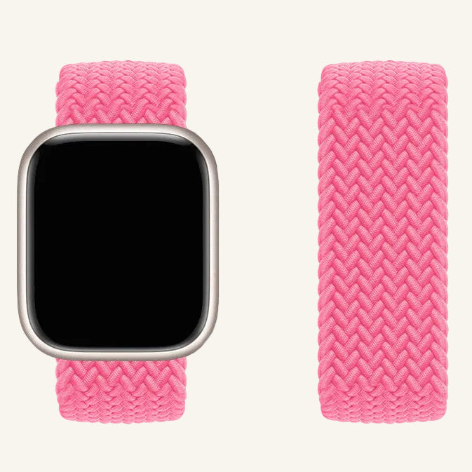Bracelet Apple Watch nylon élastique rose sable