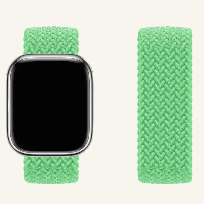 Bracelet Apple Watch nylon élastique vert menthe