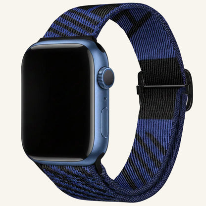 Bracelet Apple Watch nylon rayé orange et rose mexicain
