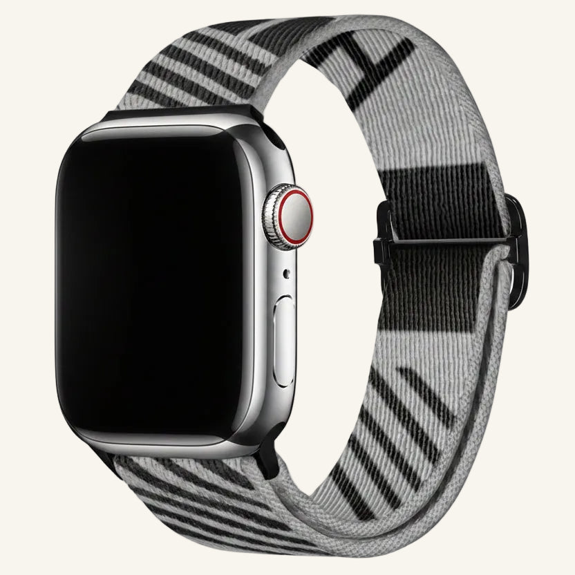 Bracelet Apple Watch nylon rayé compatible Series SE et Ultra