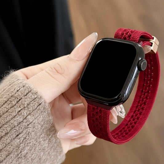 Bracelet Apple Watch nylon tissé violet fumé femme