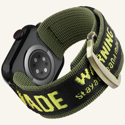 Bracelet Apple Watch nylon toile blanc