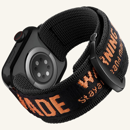 Bracelet Apple Watch nylon toile vert armée