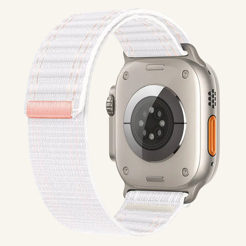 Bracelet Apple Watch nylon trail poudre milkshake