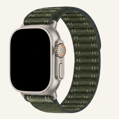 Bracelet Apple Watch nylon trail vert militaire