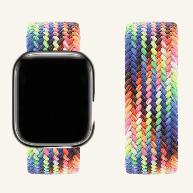 Bracelet Apple Watch nylon tressé élastique sans fermoir — L'Infini