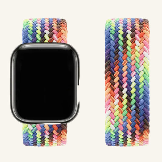 Bracelet Apple Watch nylon tressé élastique sans fermoir — L'Infini