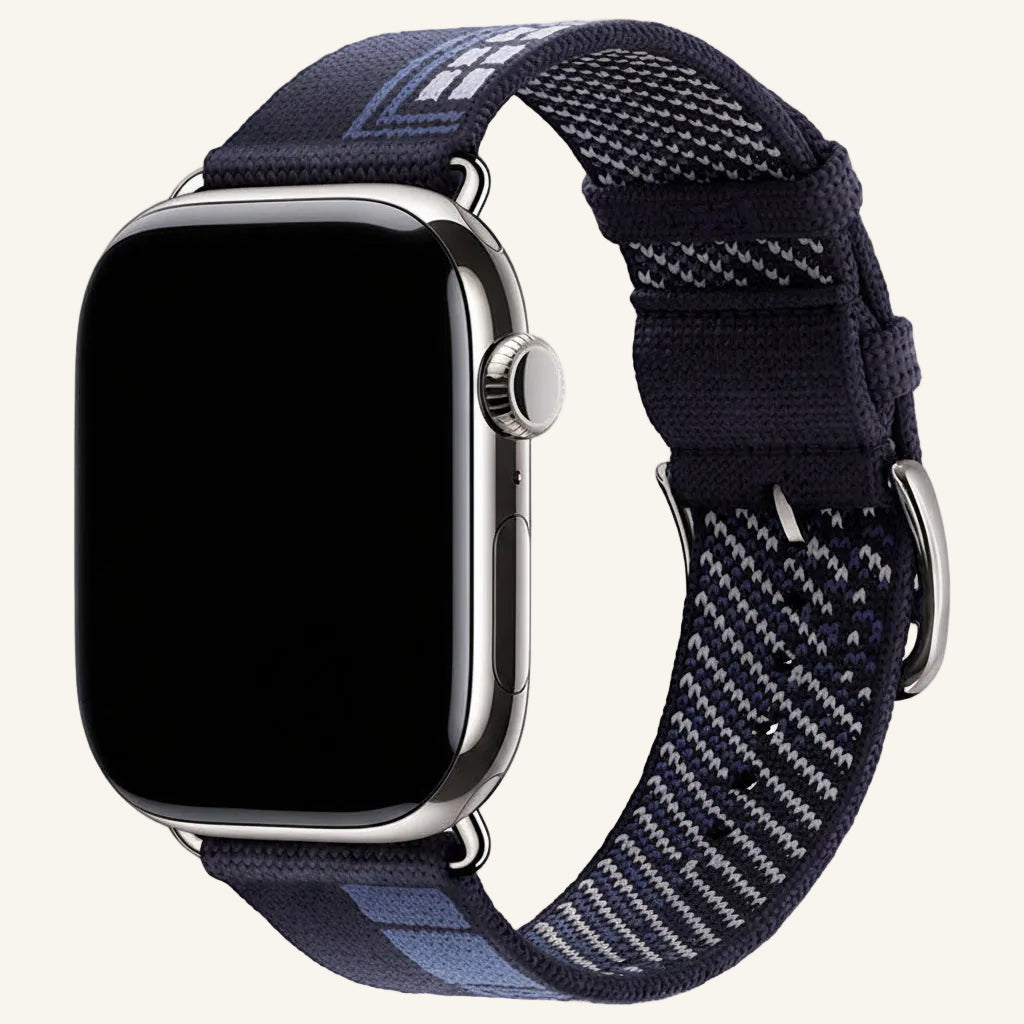 Bracelet Apple Watch nylon tressé marron