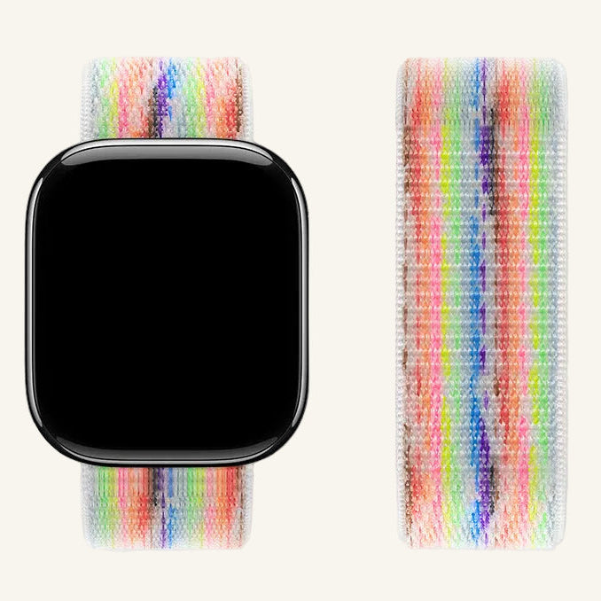 Bracelet Apple Watch nylon velcro multicolore — La Palette