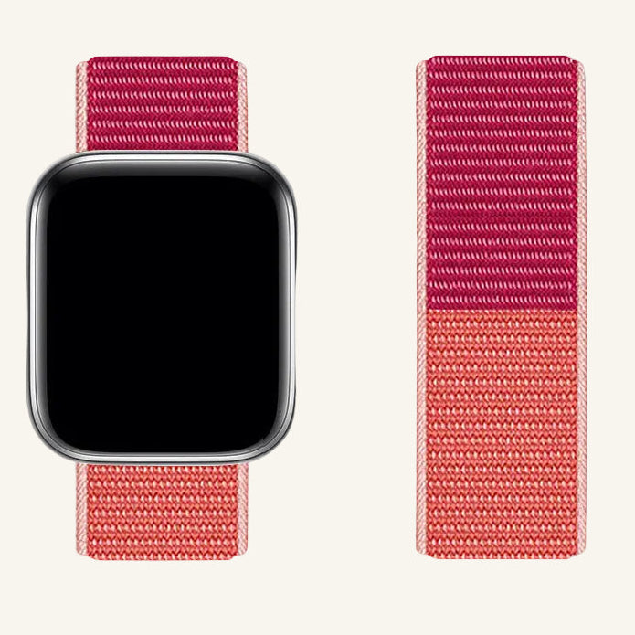 Bracelet Apple Watch nylon velcro coloris vifs