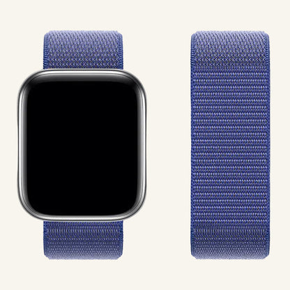 Bracelet Apple Watch nylon velcro bleu marine