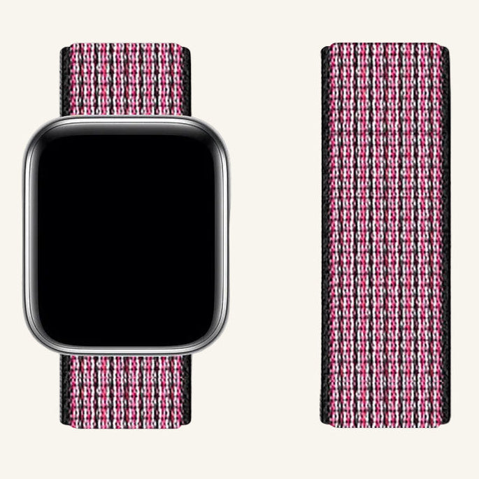 Bracelet Apple Watch nylon velcro tissage ultra-fin